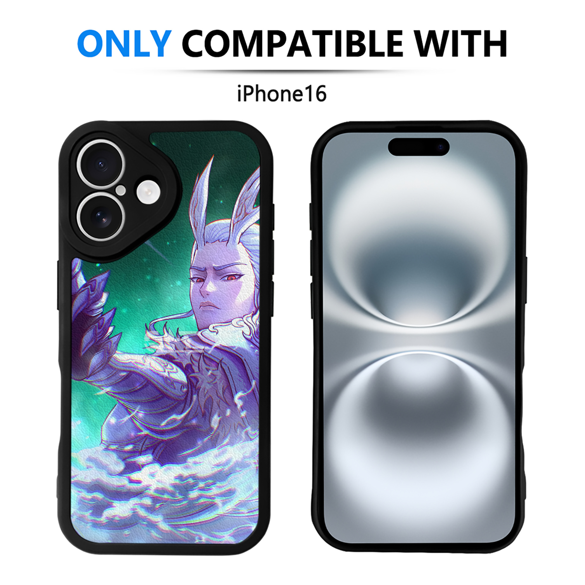 （画像用） Ne Zha 2 ナタ 魔童の大暴れ 【iPhone 16シリーズ対応】シリコンスマホケース（レザー調） 材質：シリコン